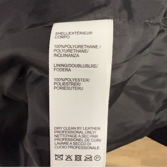 NWT Rebecca Minkoff Vegan Lambskin Leather Blazer Size M Black Single Breasted - Picture 9 of 12